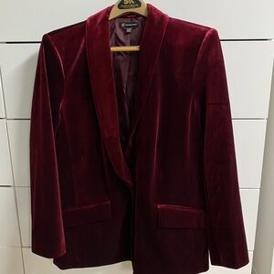 INC International Concepts Maroon Velvet Blazer